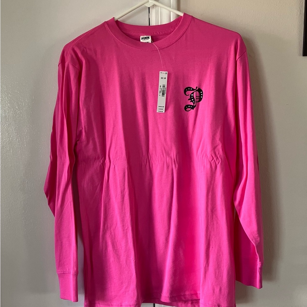 PINK Victoria's Secret Long Sleeve Tee - Hot Pink